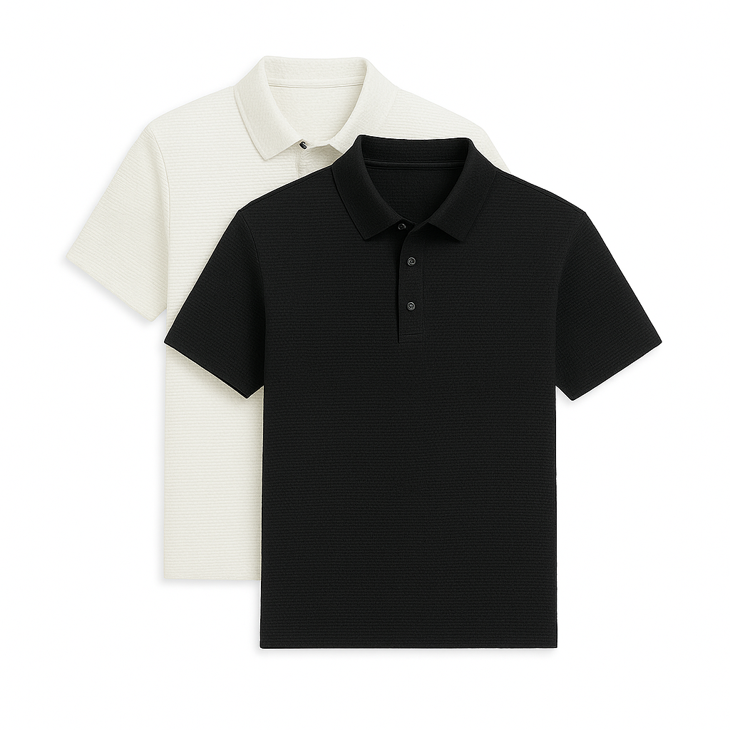 Ultra Fresh Silk Ice Polo Shirt (2-Pack + Free Watch)